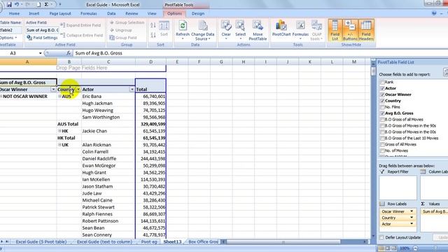 EXCEL GUIDE - How To Create And Use Pivot Tables Change Field Settings / Data Source / Refresh