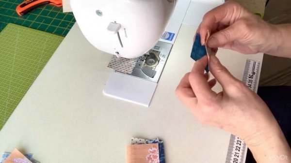 Sewing Using Small Pieces of Fabric. Easy Patchwork Block. For Beginners. Patchwork Quilt Pattern