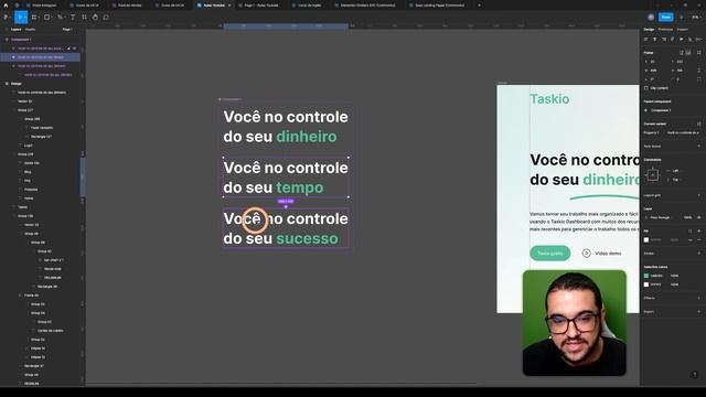 Como criar TEXTO ROTATIVO na LANDING PAGE com o FIGMA смотреть онлайн