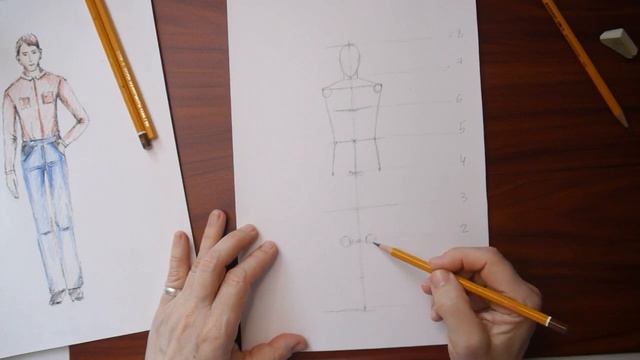 Рисуем людей: пропорции тела человека//Для начинающих смотреть онлайн