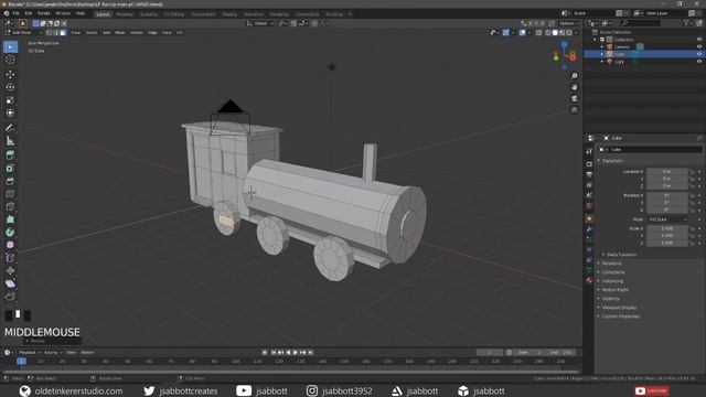 How to make a low-poly train in Blender [2.81] (Part 1 – Engine) | Blender 2.81 Tutorial смотреть онлайн