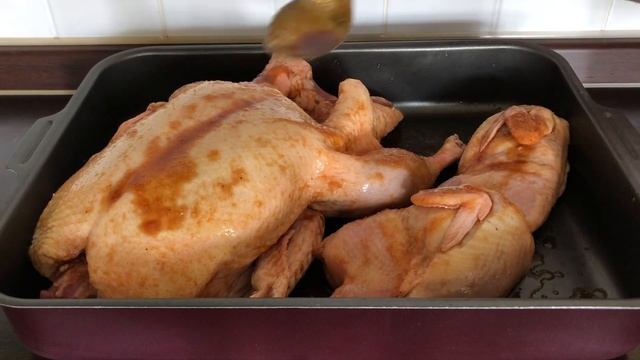 УТКА с перепёлками ЗАПЕЧЁННАЯ в медово соевом соусе . смотреть онлайн