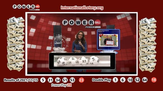 Result of Powerball & Double Play on November 15, 2021 - Jackpot rises to $190 million смотреть онлайн