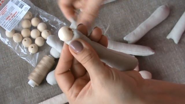 Кукольные детали: шарнирное крепление на бусине. смотреть онлайн