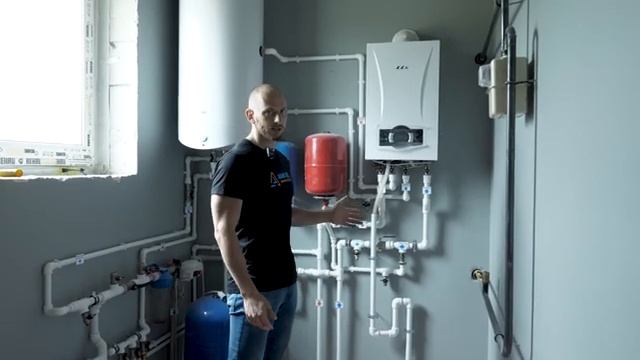 Отопление Тёплым полом и Конденсационным котлом! Ни одного Радиатора! Без единого Насоса! смотреть онлайн