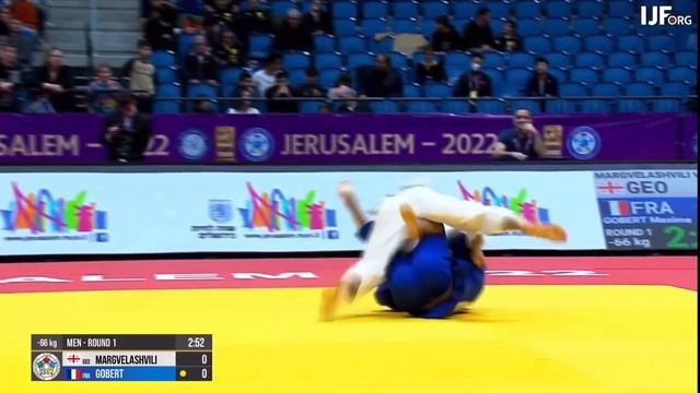 Masters 2022. 66 kg. R1. MARGVELASHVILI Vazha (GEO) - GOBERT Maxime (FRA) смотреть онлайн