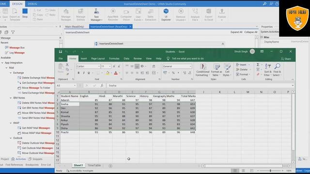 Insert and Delete Sheet in Excel using UiPath | RPA UiPath смотреть онлайн