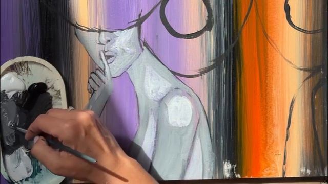 Рисуем бабочку и девушек акрилом под эпоксидной смолой смотреть онлайн