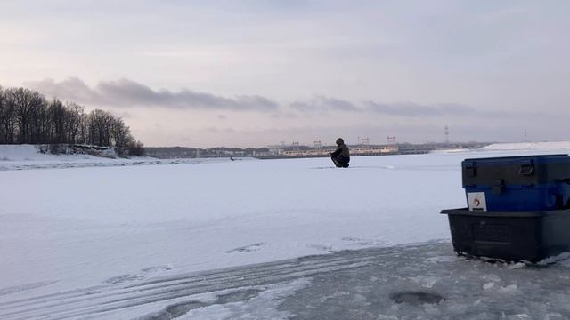 ОПАСНО ТРЕЩИТ, ПРОВАЛИЛСЯ. Ищем окуня на БЕЗМОТЫЛКУ. ПЕРВЫЙ ЛЕД, РЫБАЛКА на ВОЛГЕ. смотреть онлайн