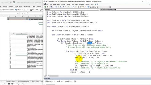 xlvba3 How to Import Emails From OUTLOOK to EXCEL using VBA смотреть онлайн