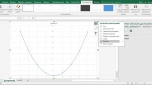 Как построить в экселе параболу