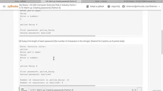zyBooks Lab 3 10 смотреть онлайн