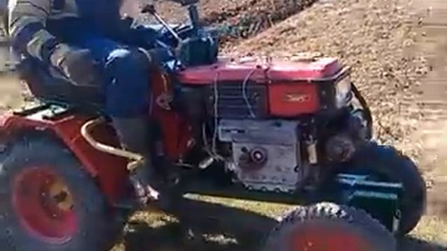 міні трактор з мотоблока Заря-101 перевірка на тягу! смотреть онлайн