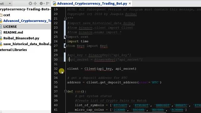 Import CCXT - Python Binance Crypto Trading Bot - Chapter 5.2 смотреть онлайн
