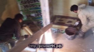 Монтаж утеплителя на стены с помощью зонтов.