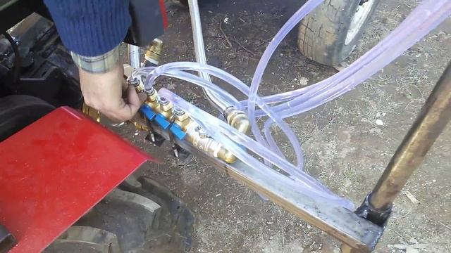 Минитрактор из мотоблока + опрыскиватель смотреть онлайн