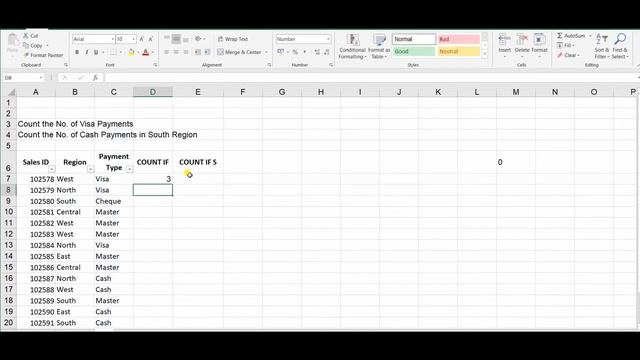 Count if Function in Excel 2019- Excel in Tamil смотреть онлайн