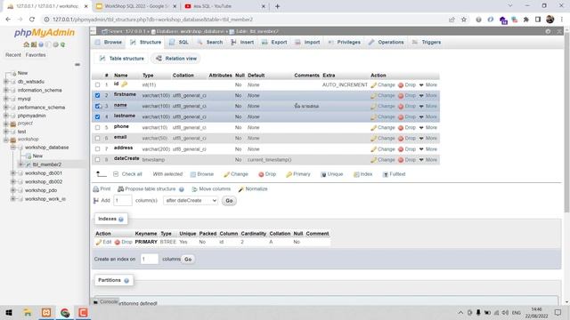 สอน Database & SQL ทบทวนการลบ Column บน phpMyAdmin смотреть онлайн