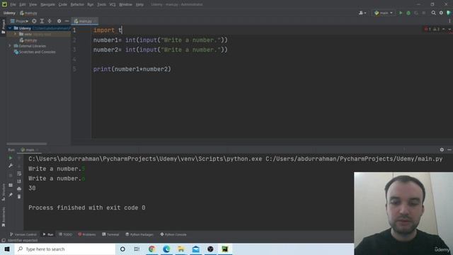 19- Make An Application Which Can Multiply Two Numbers: Learn Python From Zero To Master