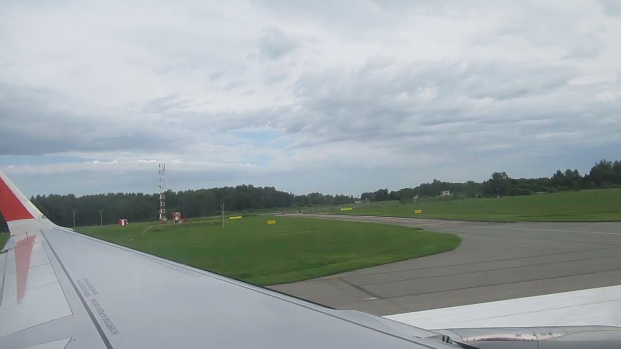 KGD-SVO. Взлет из Храброво (Калининград).