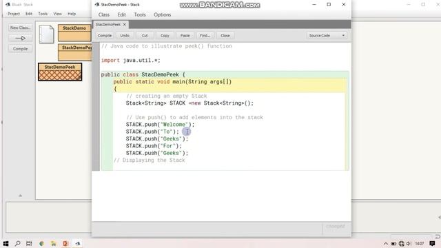 STACK DENGAN FUNGSI PEEK() PADA JAVA || PEMROGRAMAN LANJUT DAN STRUKTUR DATA смотреть онлайн