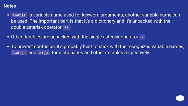 What is the purpose and use of **kwargs? смотреть онлайн