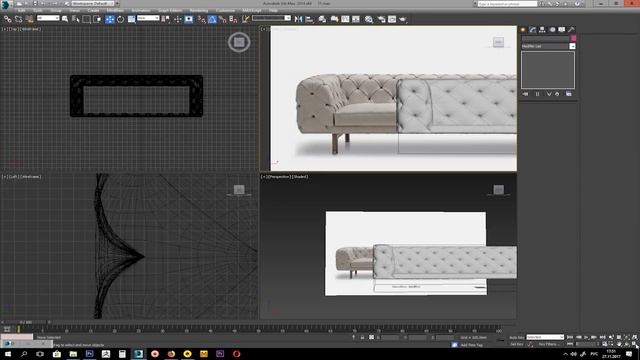 №37.Моделирование дивана "ULIVI SALOTTI daniel" в 3d max и marvelous designer. смотреть онлайн