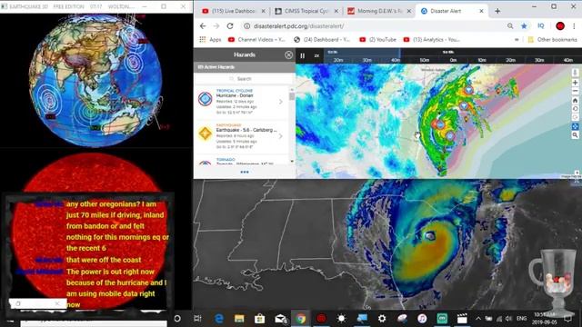 Hurricane Dorian Category 3 Again! Update / Disaster Alerts / Earthquakes смотреть онлайн