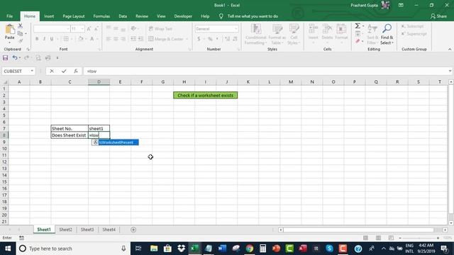 Check whether a sheet exists or not in Excel using VBA смотреть онлайн