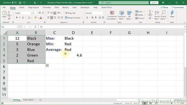 VLOOKUP() to Return the Min Max or Average Value in Excel смотреть онлайн