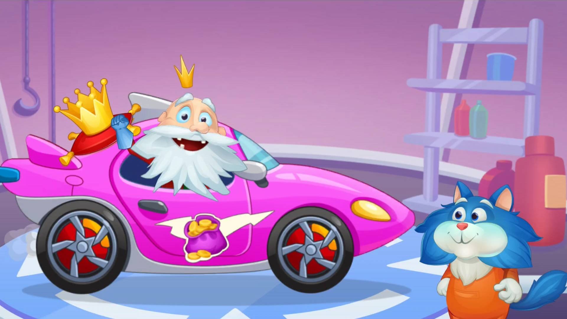 Кот Пломбир ремонтирует царскую колесницу | Мультфильм Ремонт авто Автомастерская для детей смотреть онлайн