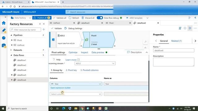 Pivot Transformation in ADF | Rows to Columns in ADF | Transpose data in ADF смотреть онлайн