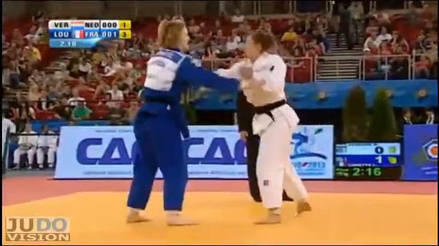 Judo European Championships Teams 2013: Women Final NED - FRA: [+70kg] VERKERK - LOUETTE смотреть онлайн