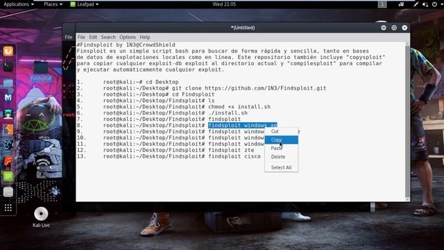 Findsploit + Kali Linux 2017.1 x64 смотреть онлайн