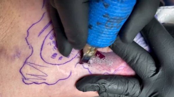 Color Space tattoo | Time lapse