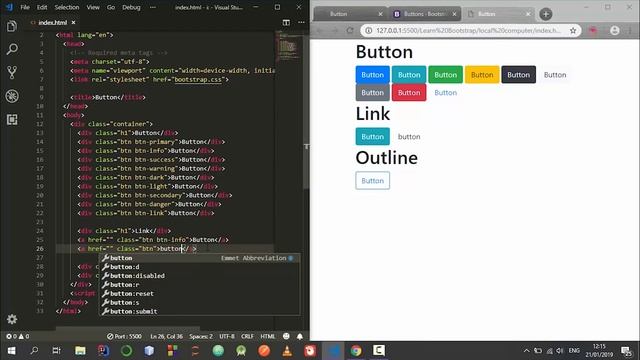 Belajar Bootstrap Button смотреть онлайн