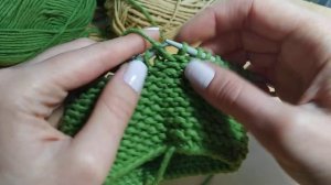 Платочная вязка по кругу без ступенек.