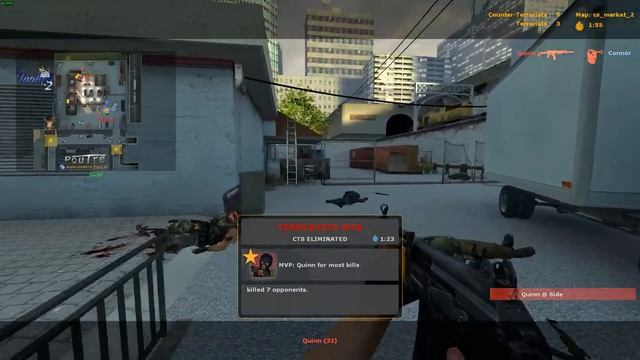 Counter-Strike: Source 15 VS 15 Bot Fight cs_market_2 смотреть онлайн