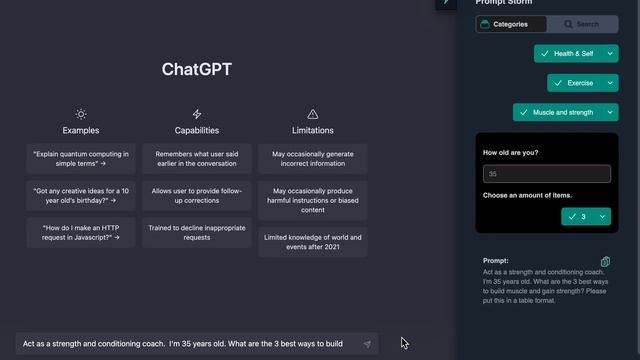 Prompt Storm - Easy to use Artificial Intelligence Prompt Engineering Chrome Extension for ChatGPT. смотреть онлайн