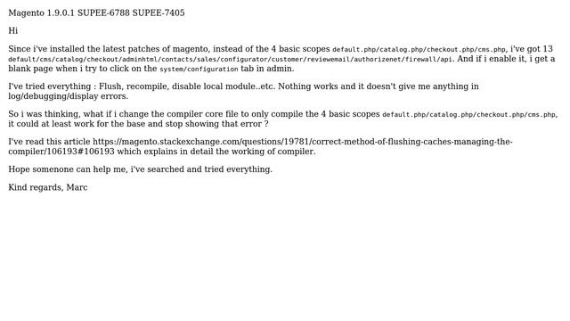 Force magento compiler to only compile the 4 basic scopes... смотреть онлайн