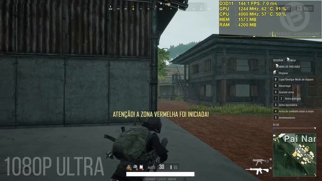 Teste PUBG Lite - Core I3 9100F / RX 570 4GB / 16GB RAM - Full HD (Ultra vs Low) 144 FPS+ смотреть онлайн