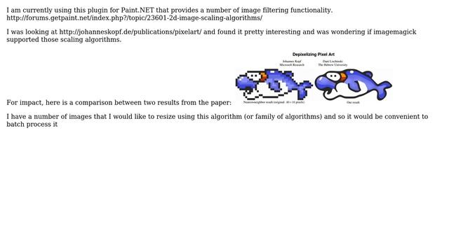 Does imagemagick support image scaling algorithms related to depixelization смотреть онлайн