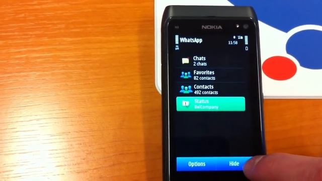 WhatsApp (beta) on Nokia N8 смотреть онлайн