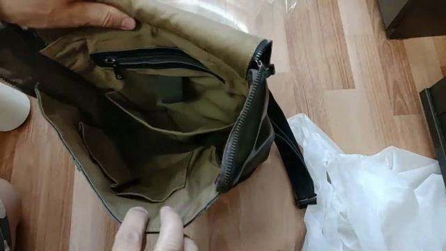 Кожаный рюкзак с AliExpress(Повседневная Корейская Студенческая сумка) смотреть онлайн