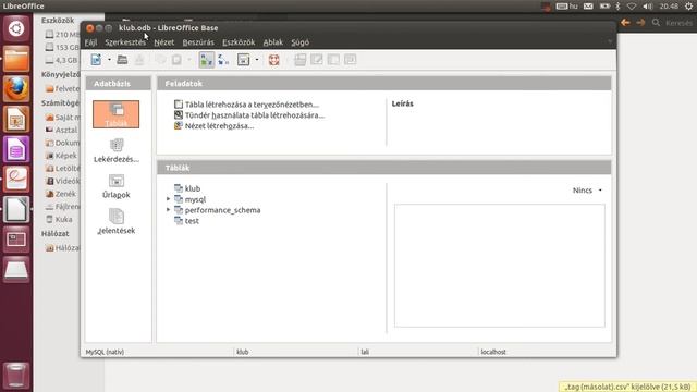 Informatika emelt érettségi: 2011. május, adatbázis, LibreOffice Base 3.5 + MySQL 5.5 (01) смотреть онлайн