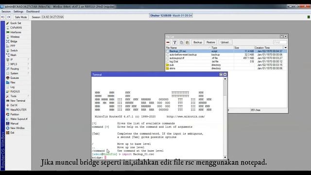 Export /Import Mikrotik File Backup смотреть онлайн