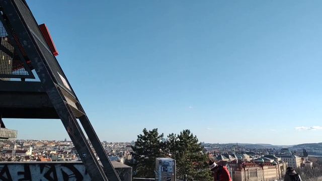 View from Prague Metronome (Pražský metronom) - 23rd February 2022 смотреть онлайн
