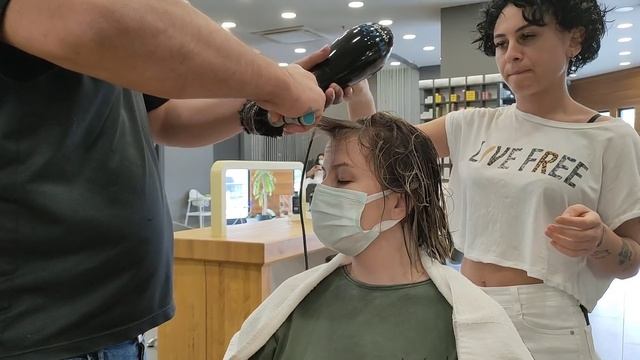 AMAZING HAIR TRANSFORMATION! Haircolor - Haircut - Hairwash - All Stages! Asmr