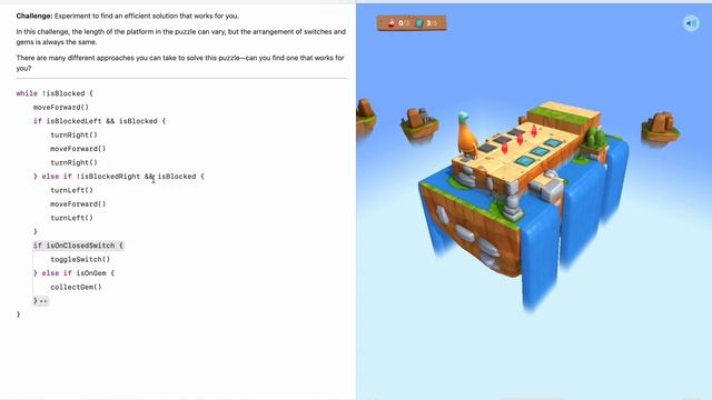 Swift Playgrounds на русском, While Loops 6 урок | Land of Bounty смотреть онлайн