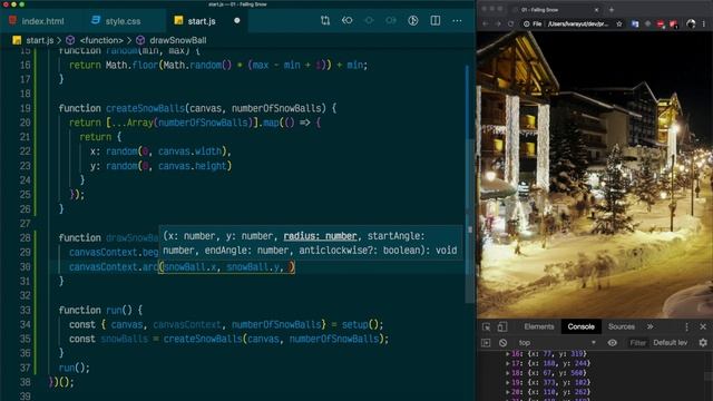 Falling Snow | JavaScript 21 Days Challenge EP. 1 | สอน JavaScript เรียนรู้จากการลงมือทำ смотреть онлайн